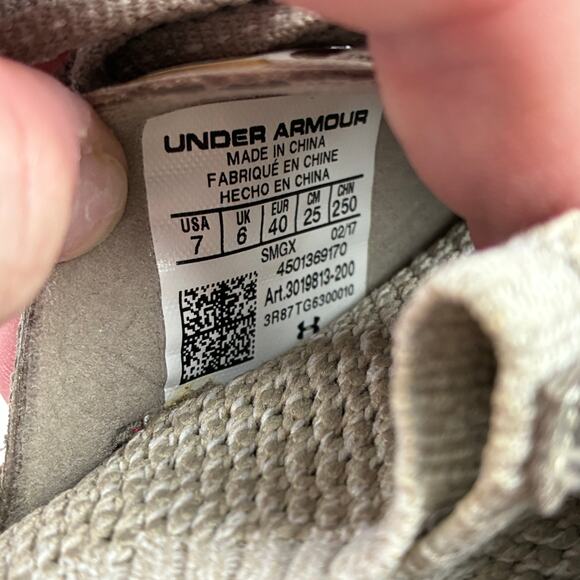 Under Armour Threadborne Shift Running Sneaker Women's 7 Shoes Heather Grey Tan - Picture 3 of 10